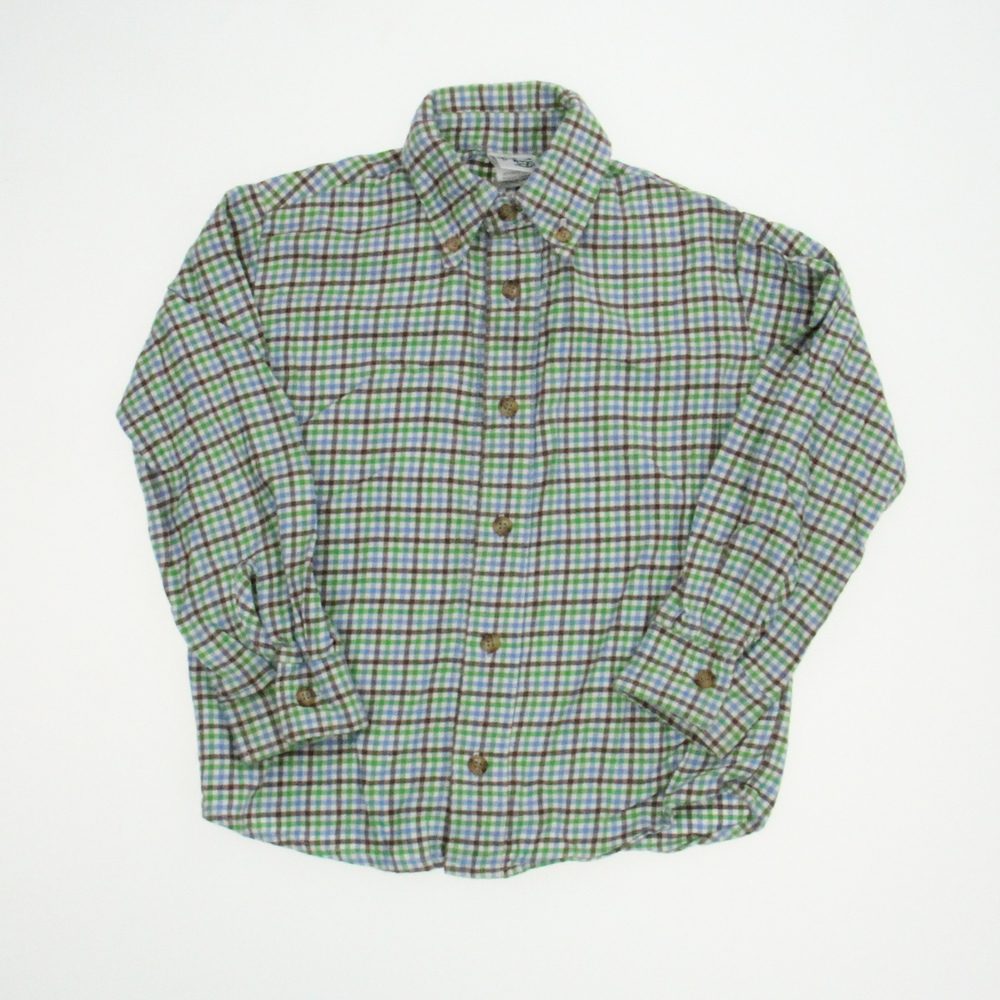 Glorimont Boys Green Plaid Button Down Long Sleeve size: 4T